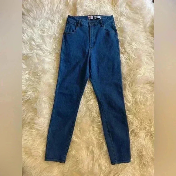 Wrangler‎ x Urban Outfitters Hi Pins Pin-Up Skinny Jeans sz 28 high rise stretch - Picture 2 of 6